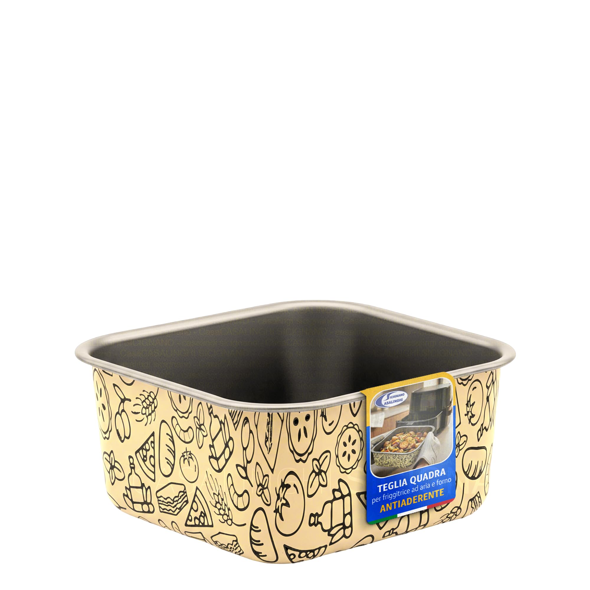 Moule carré antiadhésif Sicignano 18cm pour cuisson sans coller