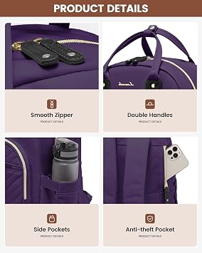 LOVEVOOK Backpack Womens, 15.6 Inch Laptop Travel Work Rucksack