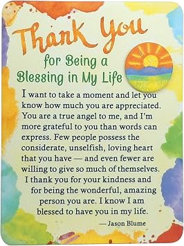 Blue Mountain Arts Appreciation Magnet with Easel BackGift to Express Gratitude to an Angel in Your Life, 4.9 x 3.6 Inches Thank You for Being a Blessing in My Life