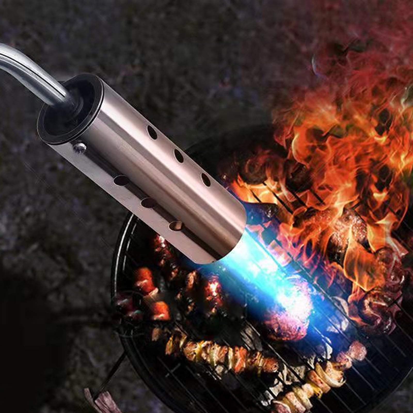 Unkrautbrenner Gaskartuschen, Winddichtes Abflammgerät aus Edelstahl, Gasbrenner für Gasflasche, für Unkrautjäten und Grillanzünder