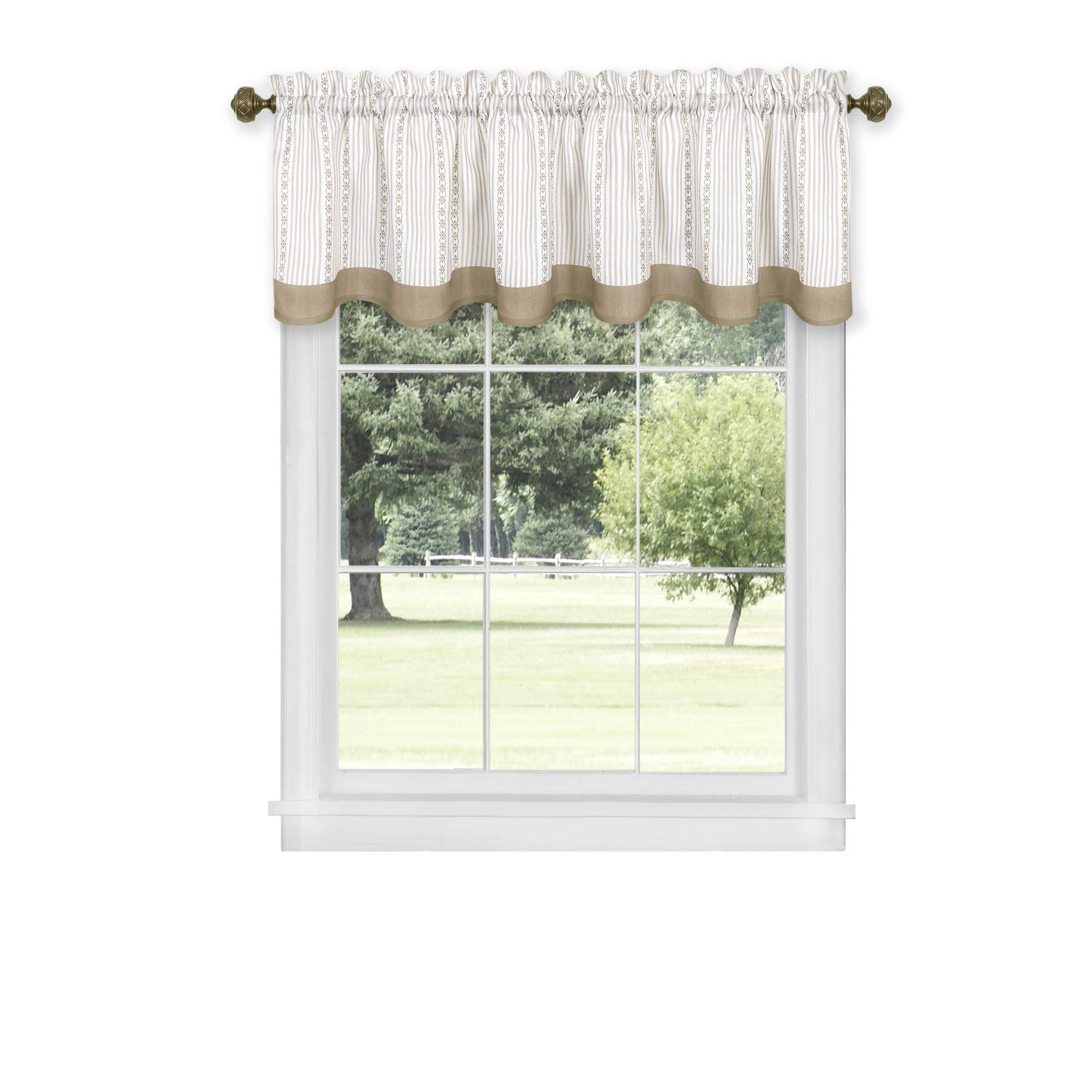 Achim Westport Gardinen Schabracke Taupe 58x14
