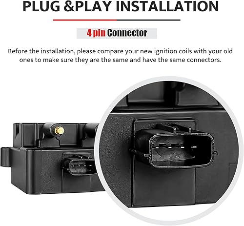 Miniatura 5 de NPAUTO Paquete de bobinas de encendido compatible con H4 2.5L 2.5 1999 2000 2001 2002 2003 2004 Subaru Forester Impreza Outback Legacy Baja, UF240