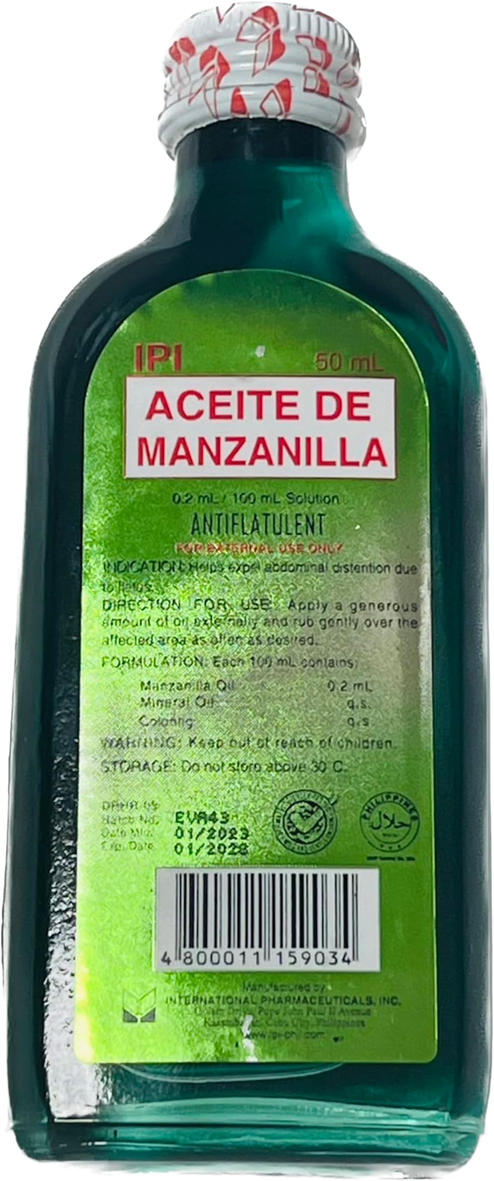 ACEITE DE MANZANILLA - ANTIFLATULENT 50ml GENUINE (NEW STOCK)