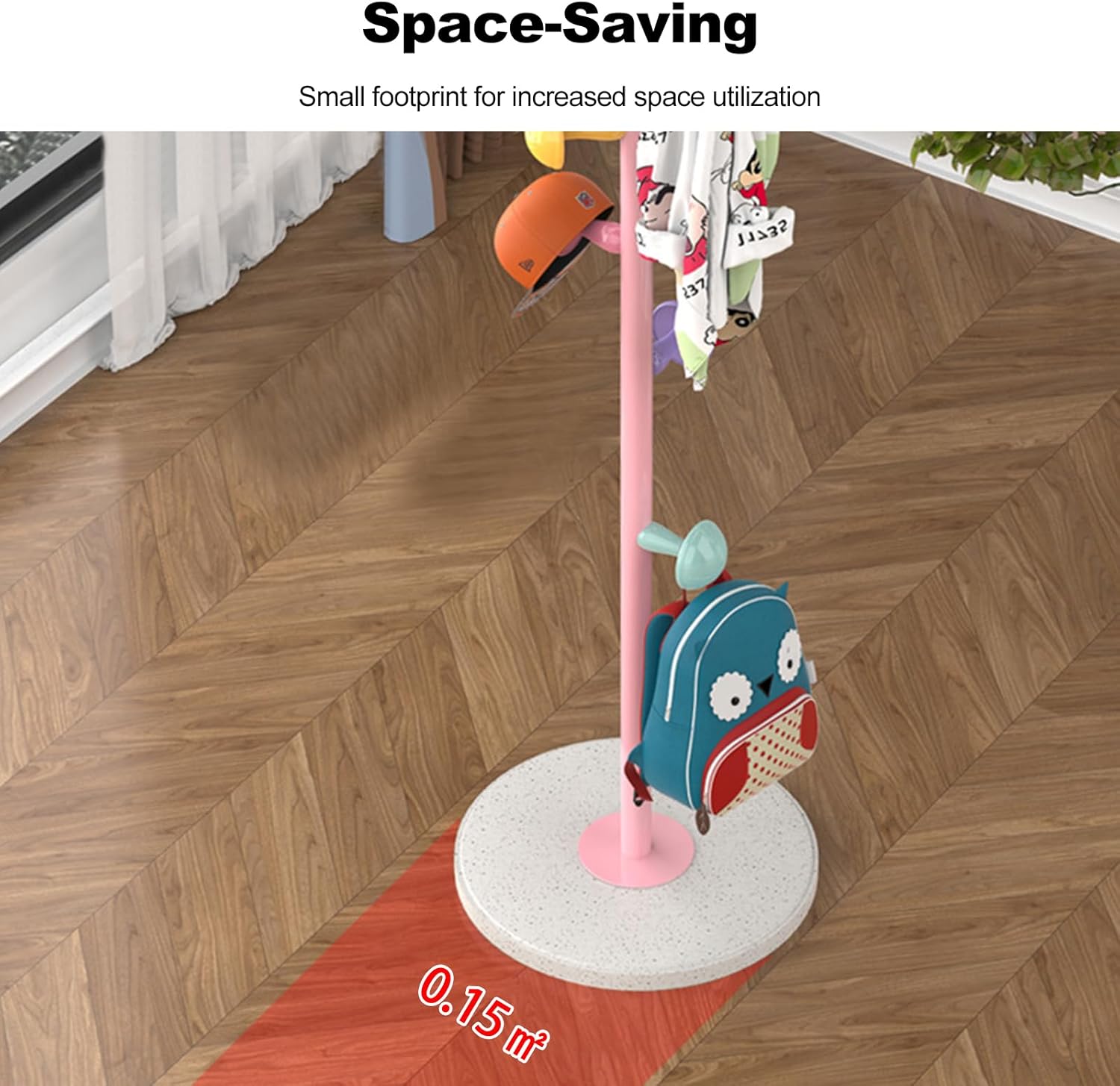 Ergocar multifunctional coat rack. 7 mushroom hooks for hanging at multiple angles, suitable for hanging clothes, bags, hats, scarves, etc. Coat racks can help you keep your living space tidy