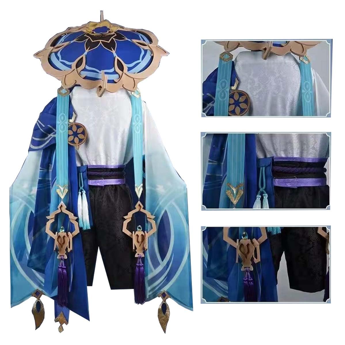 放浪者 コスプレ衣装(笠＋ウィッグ付き) Amazon.co.jp: 原神 コスプレ 帽子付き 放浪者 Wanderer
