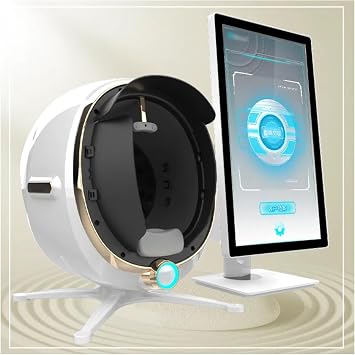 Skin Analysis Machine Digital Professional-36MP Intelligent Facial Analyzer with 8-Spectrum Technology,for Skin Condition Evaluation White-21.5in