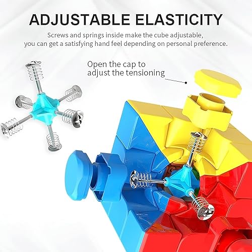 Miniatura 2 de CFMOUR Cubo de velocidad de 3 x 3 pulgadas, cubo mágico sin calcomanías, rompecabezas de 3 x 3 pulgadas, el juguete más educativo para mejorar