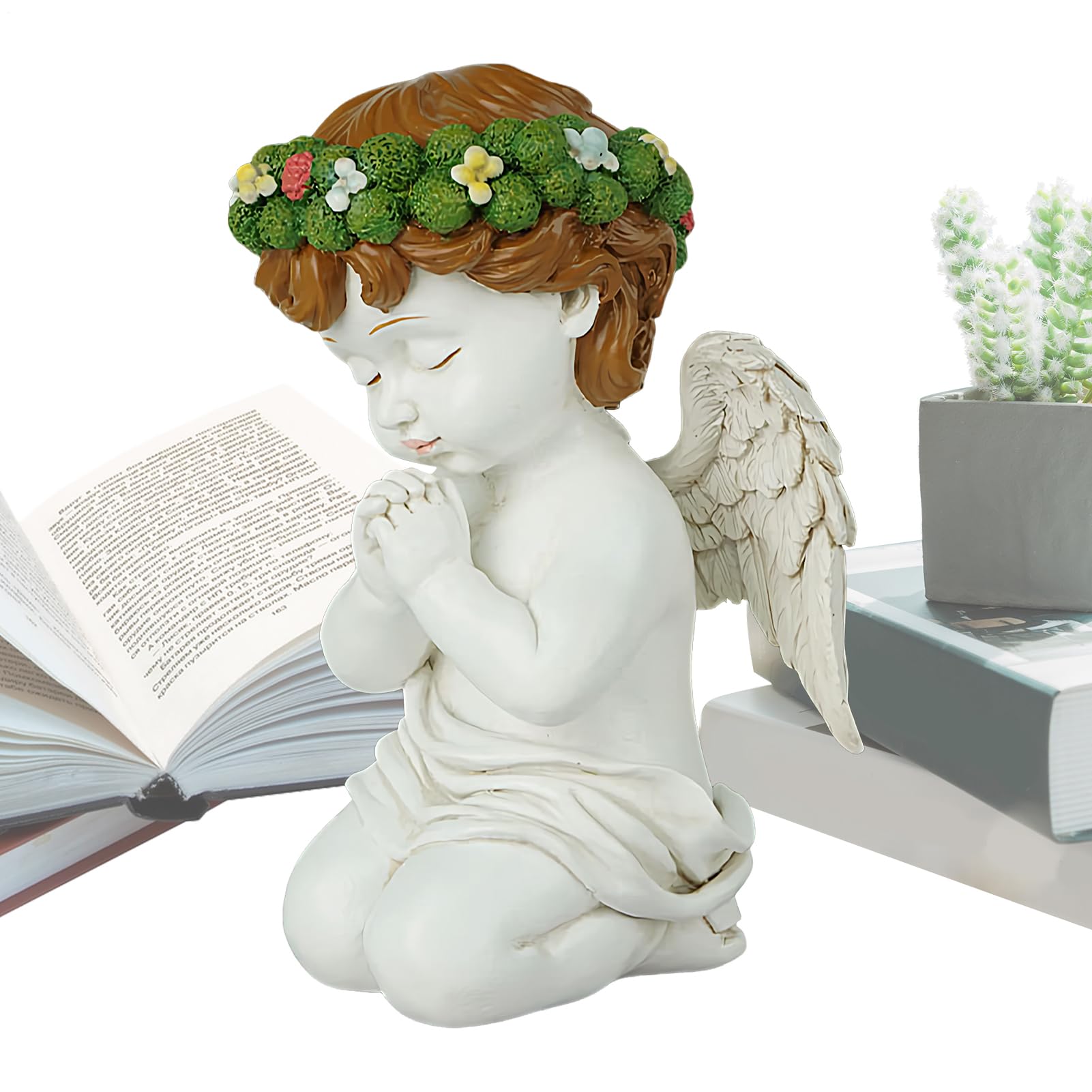 Statue d'ange pour déco de salon et jardin - Créez un coin de sérénité chez vous