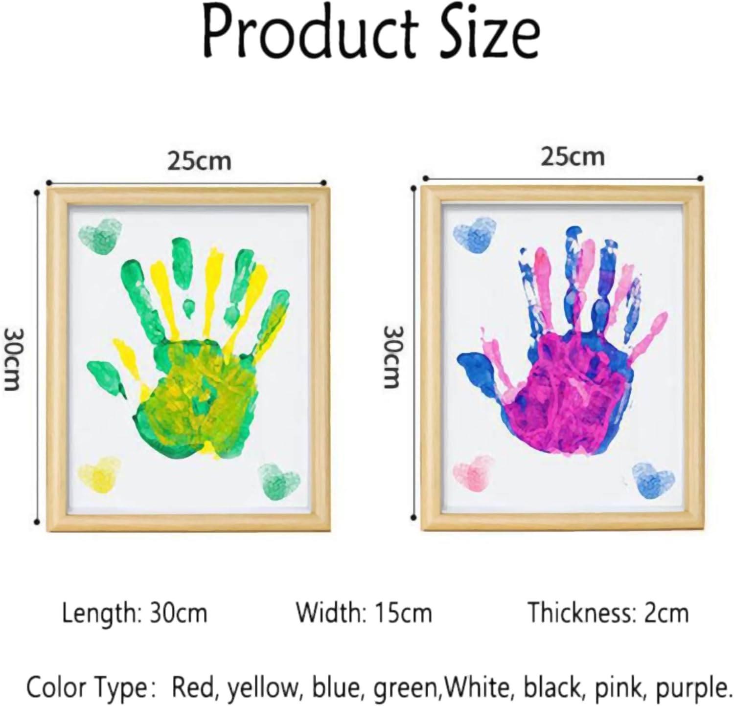 MCstars Family Handprint Photo Frame Colorful Stamping Stick Couple Photo Frame