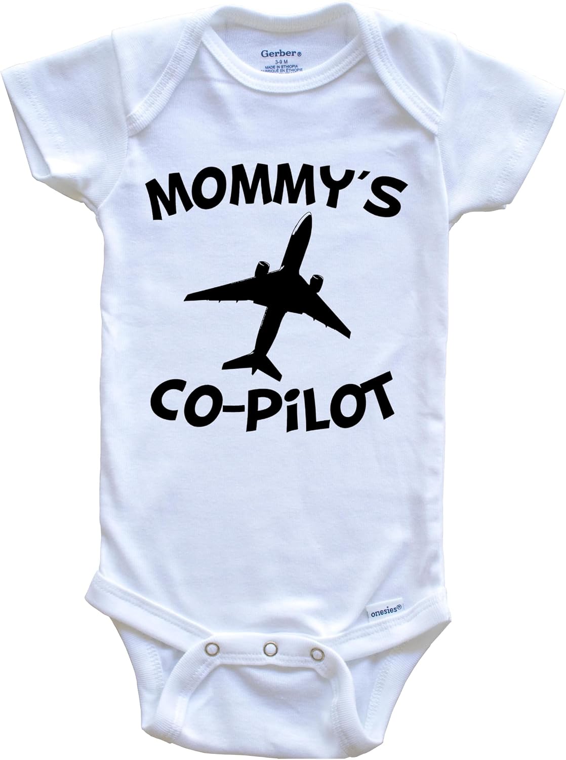 Mommy's Co-Pilot Cute Airplane One Piece Baby Bodysuit