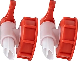 ISOLATECH SABEU Fluxx 2pcs AH 23/61 Grifo de salida HF para bidones de 20L y 30L con rosca DIN 61 exterior 60,5mm grifo de vertido apto 23mm para decantar llenar dosificar sin gorgotear