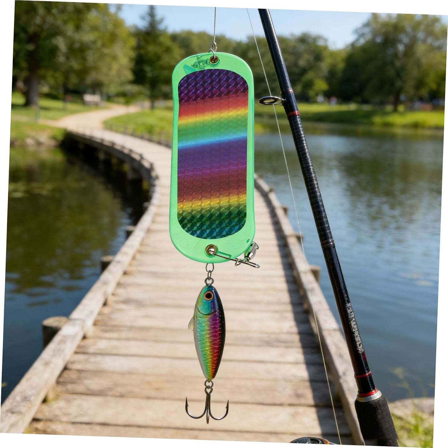 Abs Trolling Flasher Lure with Realistic Flashing Effect for Salmon | Underwater Fish Attract, Trolling and Salmon Trolling Use, Easy to Carry, Suitable for Freshwater Fishing