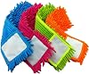 4 Pc Microfiber Cleaning Mop Pad Refill Replacement Head Pads for Flat Removable Dust Floor Mops (155 Inch )