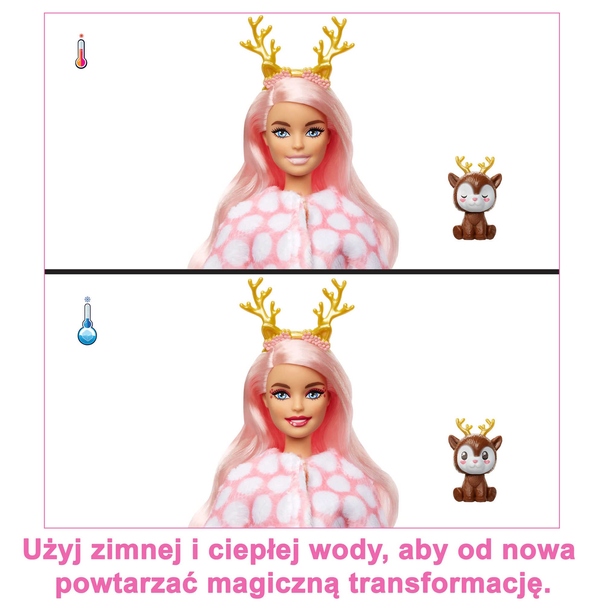 Barbie Cutie Reveal Lalka Jelonek Zabawka dla dzieci Lalka modowa HJL61