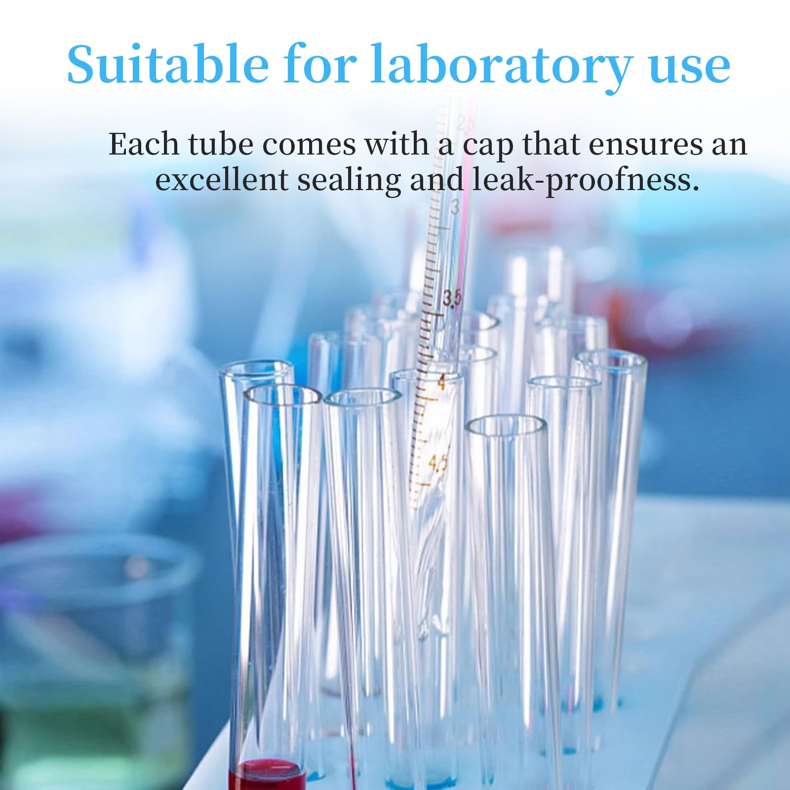 100pcs Clear Plastic Test Tubes With Caps - Perfect For Beads, Samples & Small Items