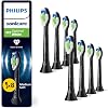 Philips Sonicare W2 Optimal White, Genuine Replacement Toothbrush Heads, Black, 8 Pack, HX606888