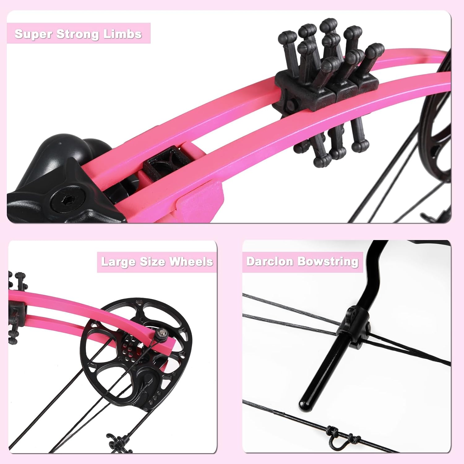 Compound Bow and Arrow Set, 15-45 Lbs Draw Weight, 18"-29" Draw Length, Right Handed Bow for Beginner, 320 Fps