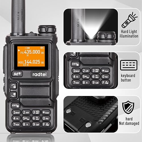 Miniatura 3 de Radtel RT-600 Air Band Walkie Talkie Portátil Am Fm Radio bidireccional Conmutador Estación VHF Receptor K5 Jamón inalámbrico Set de largo alcance