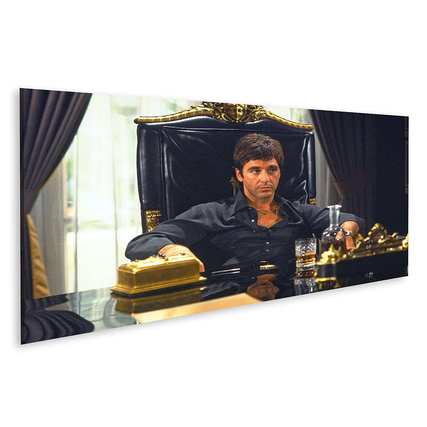 Impression sur toile Tony Montana interprété par Al Pacino dans Scarface, A0 91x61cm (36x24in) : Panther Print