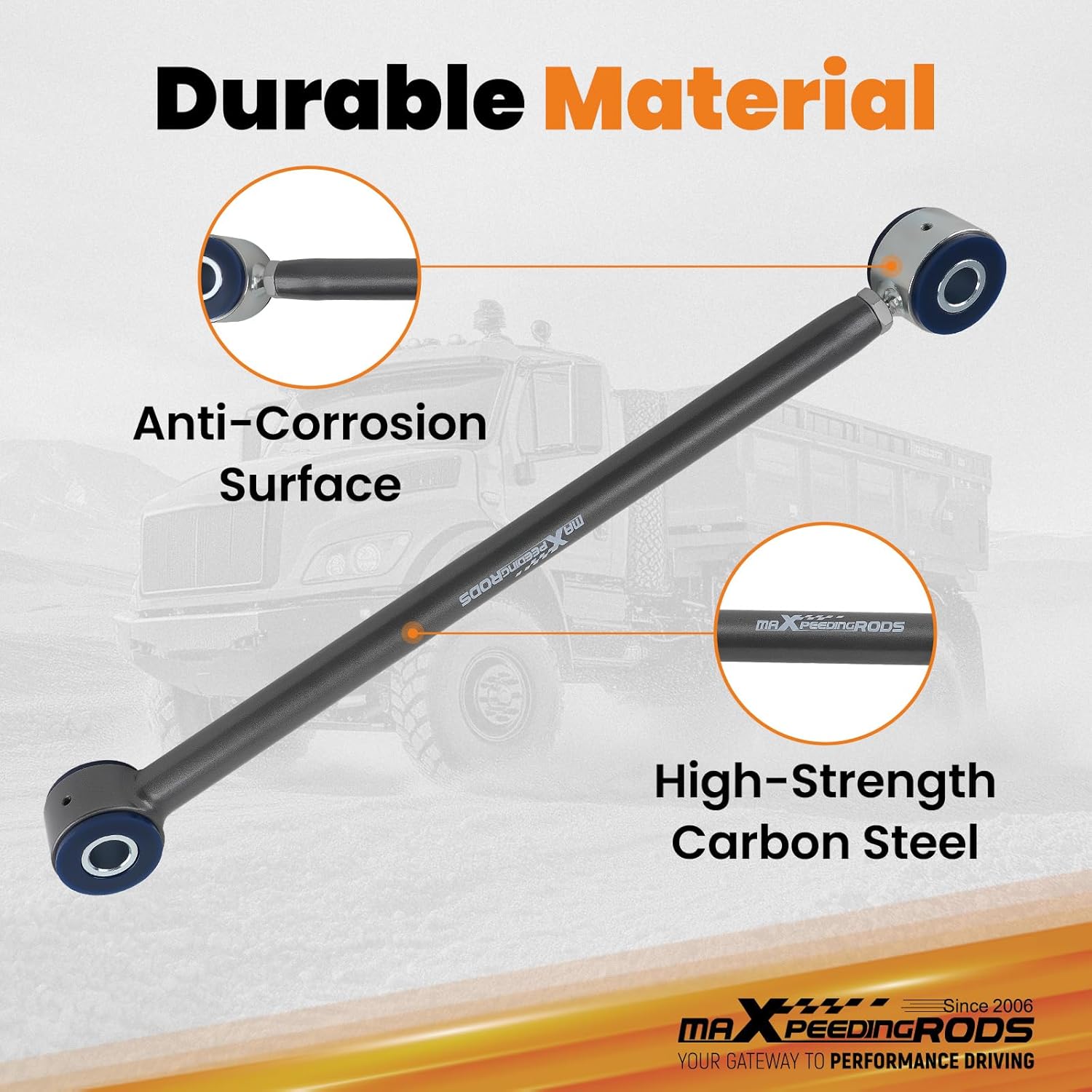 maXpeedingrods Adjustable Rear Track Bar for Ford F53 V10 20-22K GVWR up to 2020, Ford F53 V8 16-22K GVWR 2021+, Kodiak C4500/5500 18-22k GVWR, Gray