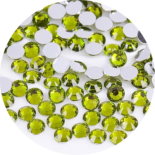 Miniatura 14 de 4500 diamantes de imitación SS6 de 0.079 in con parte trasera plana para uñas, manualidades, gemas redondas con purpurina y cristales para bricolaje