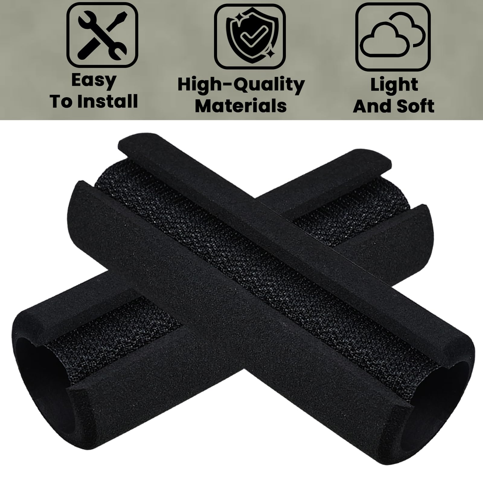 Handle Bar Grips CREATCABIN 4 PCs Handle Grips NBR Rubber Foam Grip ...