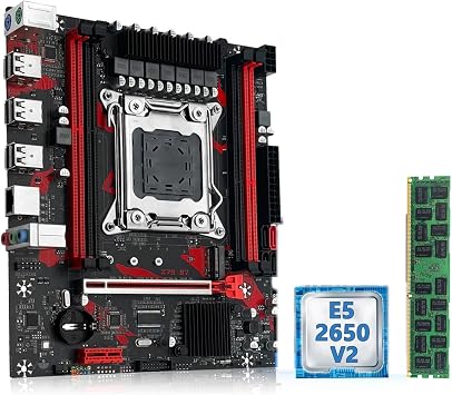 Motherboard Fit for Machinist X79 Motherboard Combo Intel Xeon E5 2650 V2 LGA 2011 CPU Processor + DDR3 1 * 16GB RAM Support M.2 NVME SlotMotherboards