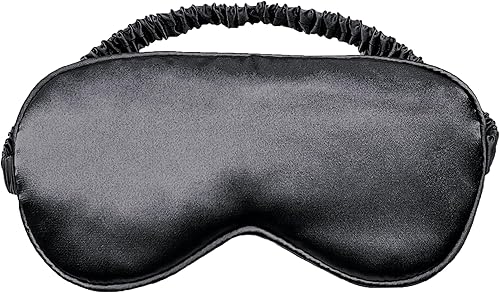 Máscara de ojos de seda para dormir con bloqueo de luz para dormitorio, máscara de dormir de satén de viaje en avión, para mujeres y hombres, opaca