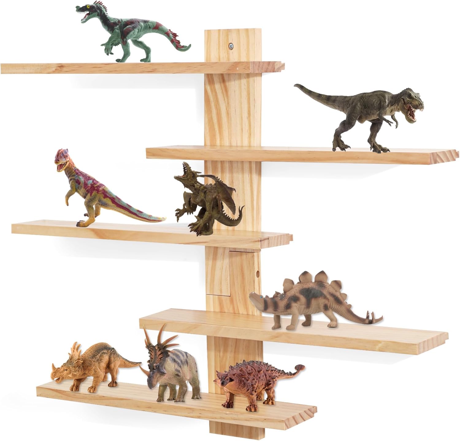 Floating Shelf for Wall,for Tonie Shelf,Small Wood Display Shelves Rack for Collectibles-Figures,Shot Glasses,Mini Decor,for Toy(Black)