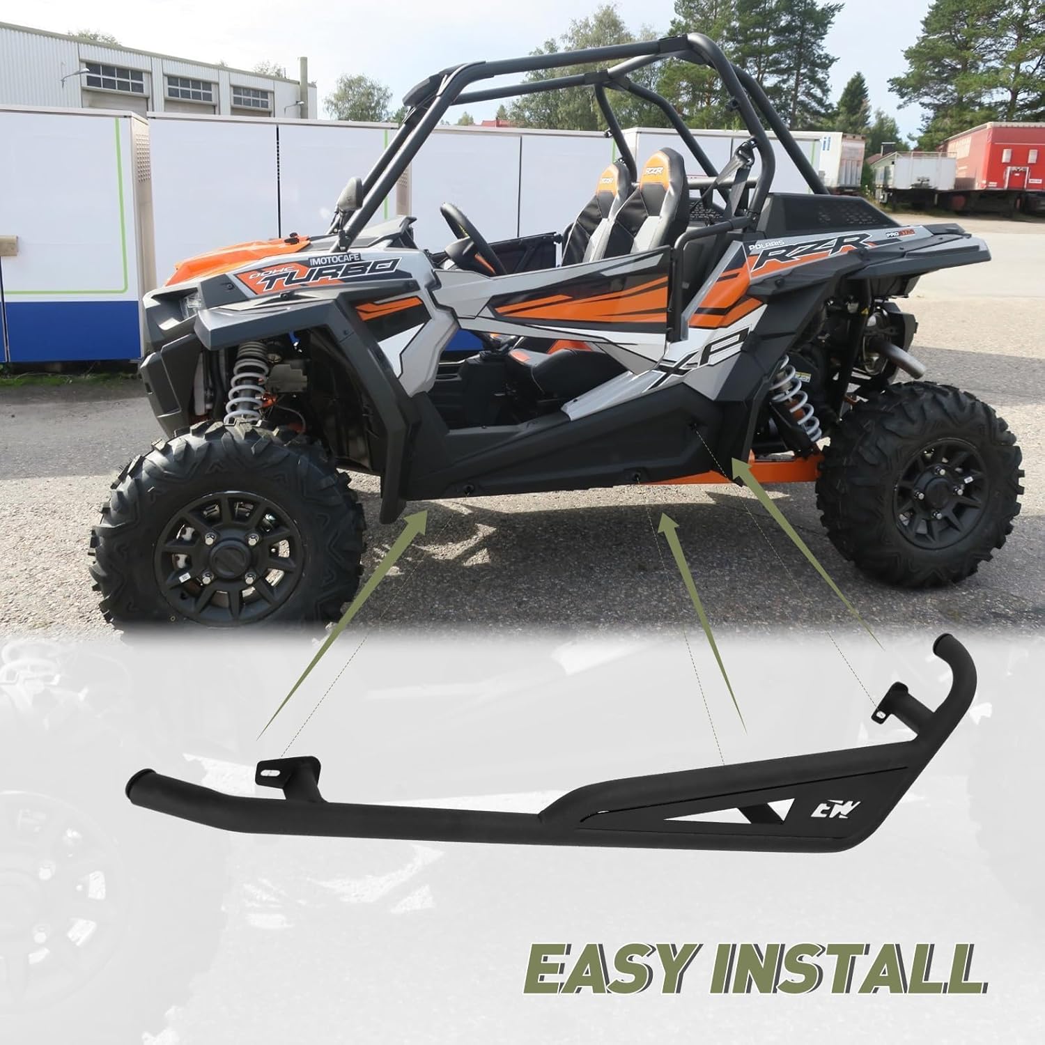 NIXFACE Upgrated Nerf Bars Rock Sliders Fit for Polaris 2014-2021 RZR XP 1000/Turbo (s) 2015-2019 RZR S 900/1000 2015-2019 RZR 900 XC/Trail 50 (2 Doors)