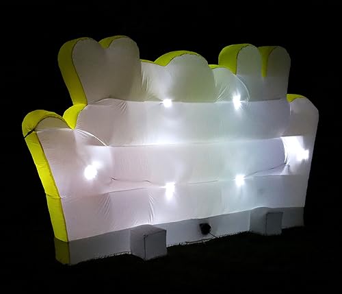 Miniatura 3 de Rasta Imposta Letrero inflable de lujo para decoración de césped de feliz cumpleaños, 9 pies por 5 pies, luces LED para exteriores e interiores