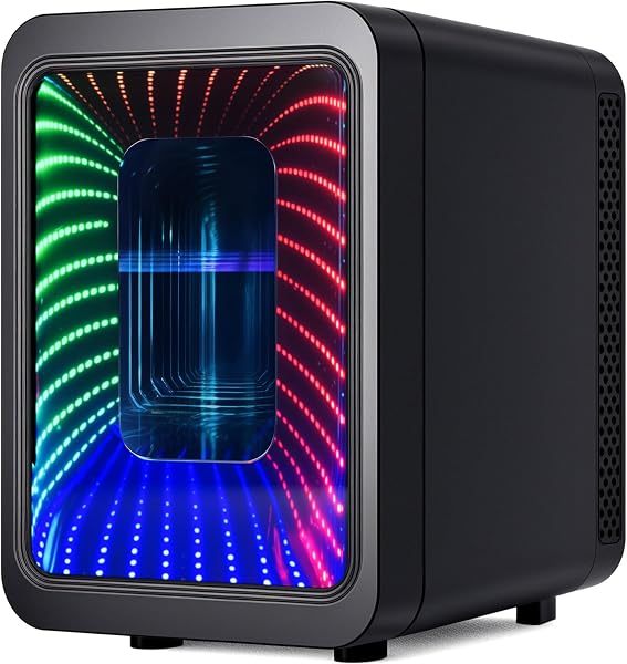 ADVWIN 4L Mini Fridge with LED Light
