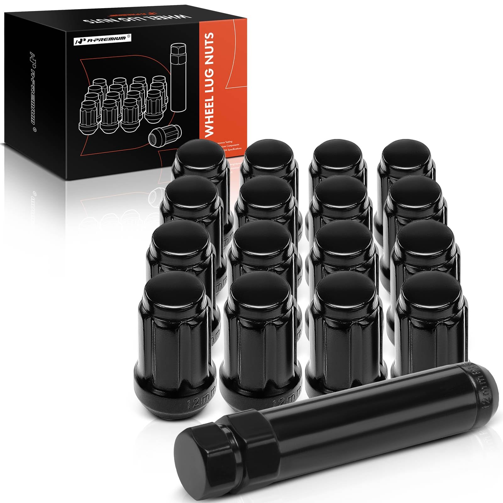 Amazon.com: A-Premium 16-PC M12x1.5 Wheel Lug Nuts W/Socket Key