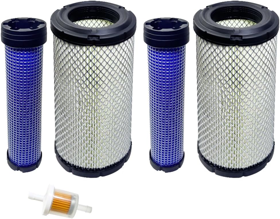 2 Sets Air Filter for Kawasaki 11013-7044 & 11013-7045 Inner & Outer, fit for Kohler 25-083-01-S M131802 M131803，Compatible with Donaldson P822858&P821575