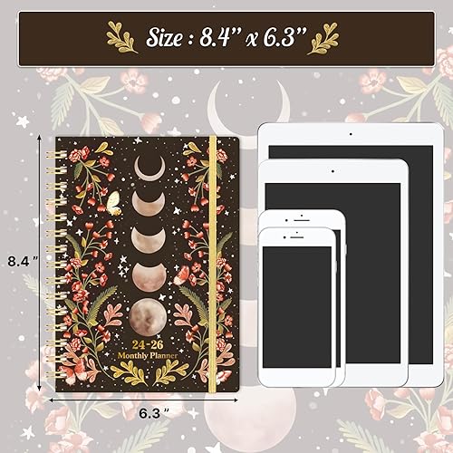 Miniatura 7 de Agenda mensual/calendario 2024-2026 – Agenda mensual de 3 años, enero de 2024 a diciembre de 2026, 6.3 x 8.4 pulgadas, 36 planificadores mensuales