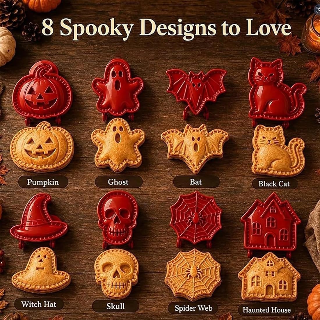 Mini Juego De Moldes Para Pasteles De Mano De Halloween (#I)