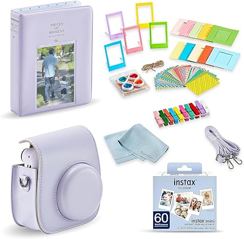 FujiFilm - Paquete de accesorios, incluye álbum de fotos, funda para cámara, correa para cámara, paquete de 60 películas de exposición y paño de disponible en Yaxa Peru