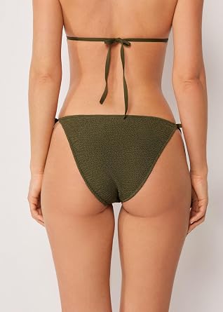 CALZEDONIA String Swimsuit Bottoms Crinkle Waves
