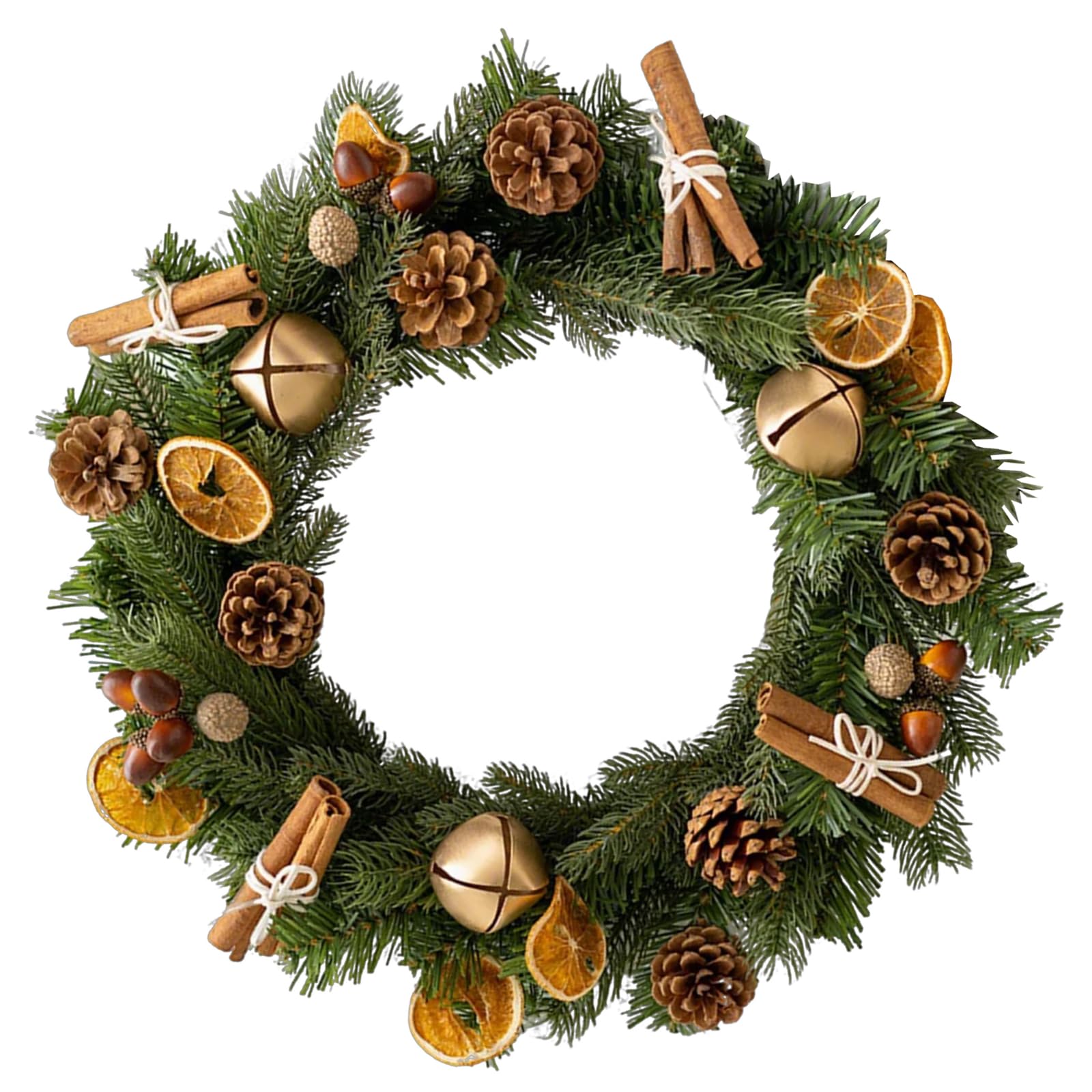 Couronne de Noël pour porte suspendue et guirlande de pin de fêtes