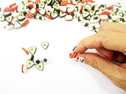 Casa de muñecas Suministro de alimentos 50 Comida japonesa Salmón Onigiri Sushi Alimentos sueltos 14989