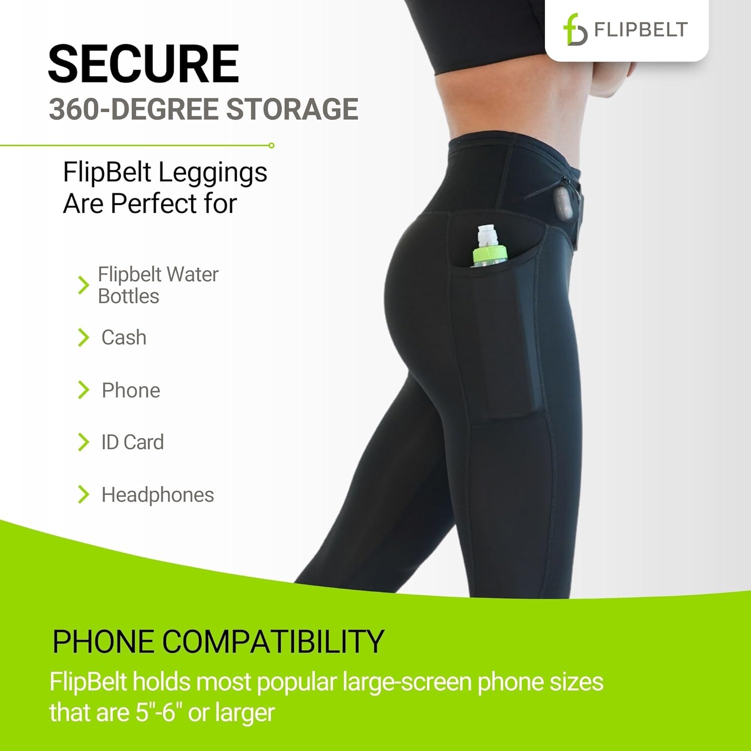 Women's Air Crop Legging Yoga Pants Breathable High-Waisted Workout Leggings with Running Belt Pockets Athletic - Image 3