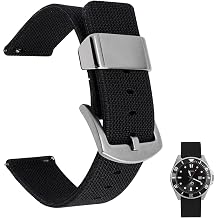 Nylon Watch Band 20mm 22mm 24mm Quick Release Canvas Nylon Military Elastic Watch Strap Smartwatch Band Replacement Band Strap for Men Women