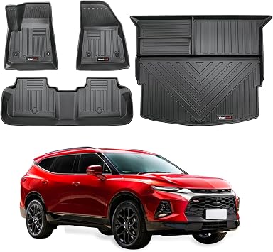 Custom Fit for 2019-2025 2026 Chevrolet Blazer Floor Mats and Cargo Liner Chevy Blazer Accessories All Weather Rubber Protection Mat Floor Mats+Cargo Liner
