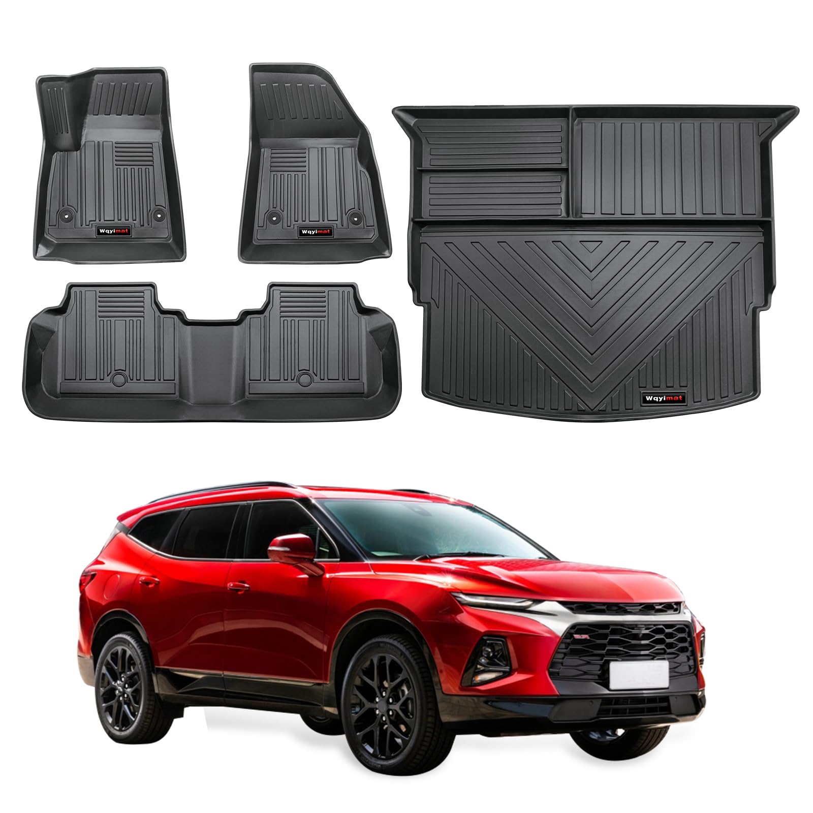 Photo 1 of Wqyimat Custom Fit for 2019-2023 Chevrolet Blazer Floor Mats and Cargo Liner Chevy Blazer All Weather Rubber Mat