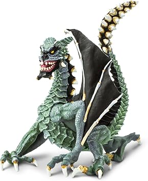 Safari Ltd. Sinister Dragon Figurine - Detailed 5.75" Plastic Model Figure - Fun Mythical Creature Play Toy for Boys, Girls & Kids Ages 4+
