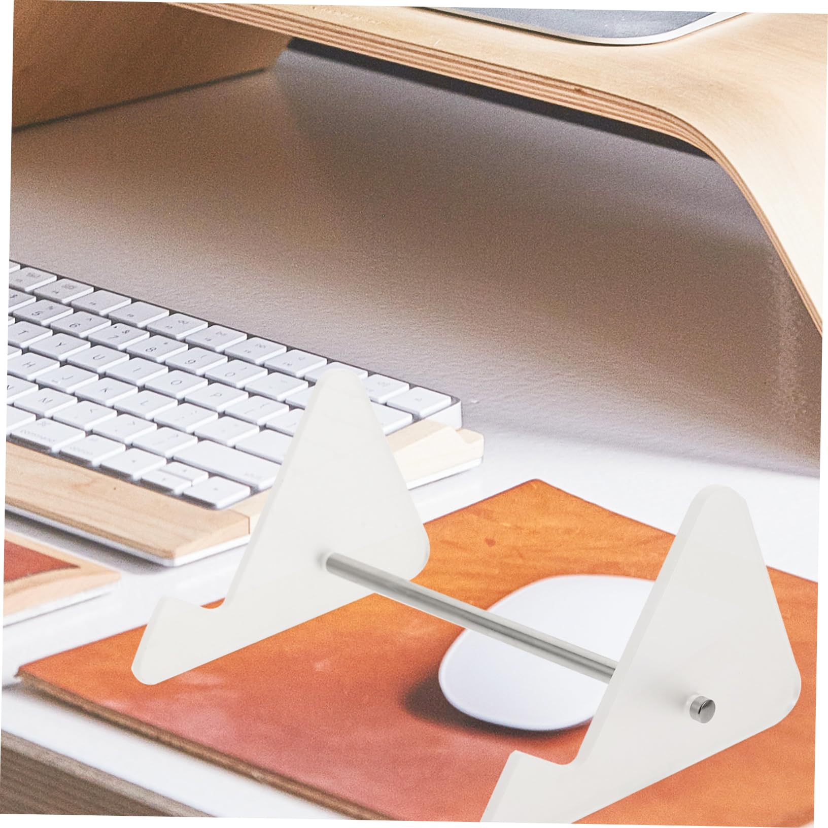 Support Clavier Acrylique 2 Niveaux - Présentoir Transparent Pour Clavier Mécanique, Rangement Bureau Design