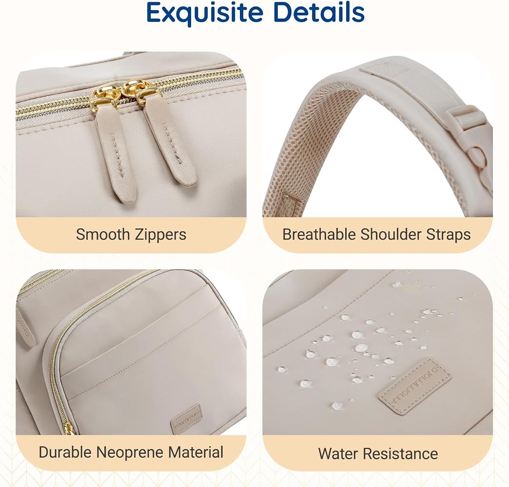 Amazon.com: mommore Neoprene Diaper Bag Backpack Small  display picture 2