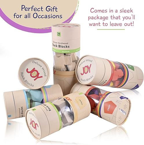 Miniatura 6 de JOY2B Juguetes para niños pequeños, bloques apilables de madera, juguetes Montessori para niños y niñas, juguetes de madera para niños, juguetes