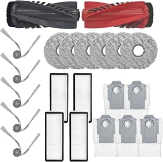 Curv Replacement Parts for Roborock Qrevo Curv Robot P20 Pro Vacuum with 20 Pack Accessories Kit 1 Roller Brush, 5 Side Br... Price In India
