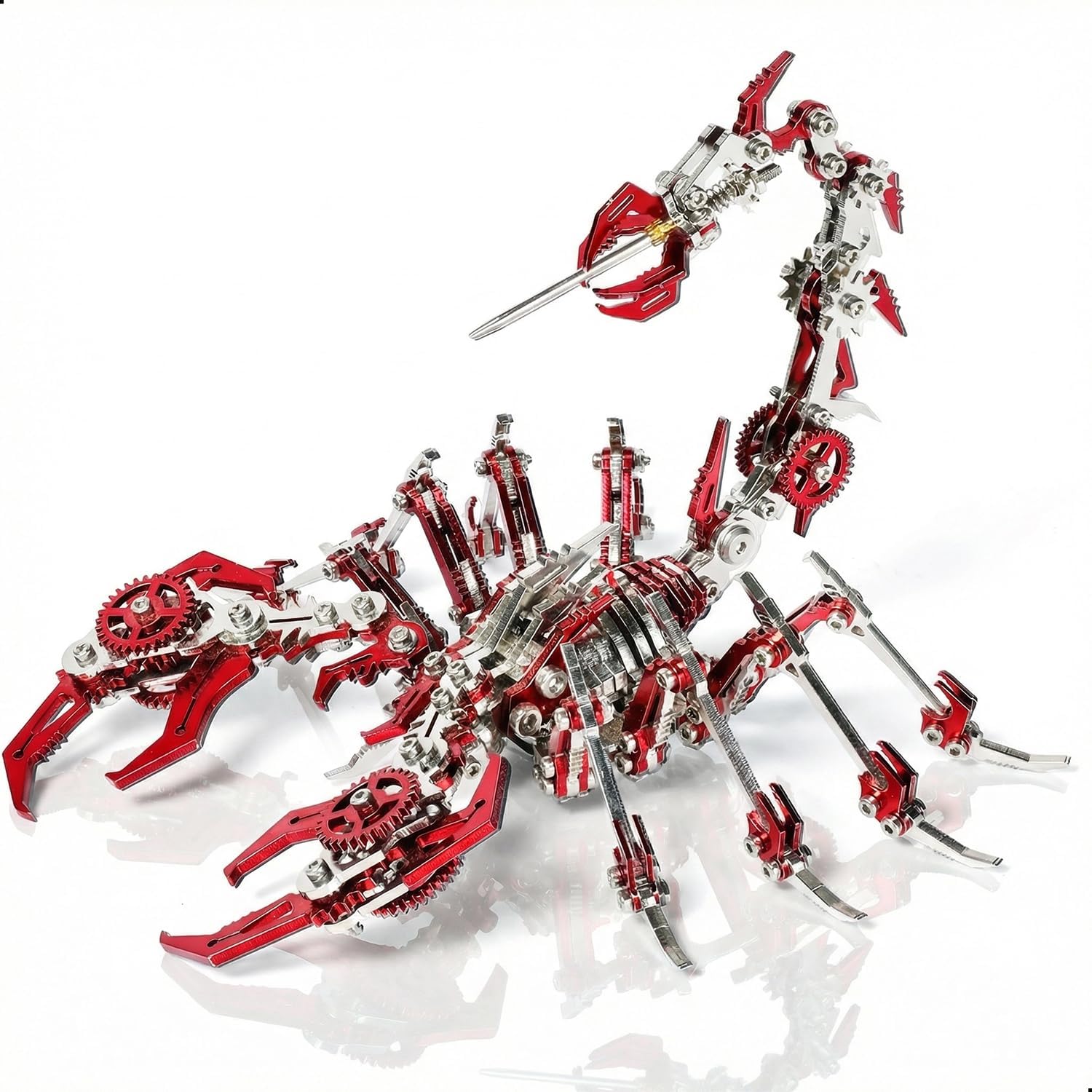 Scorpion 3D Metal Puzzle Model for Adults, DIY Mechanical Scorpion Challenging Building Kit with Tool, Cool Desk Decor for Man or 3D Building Enthusiasts Gift (Gold)